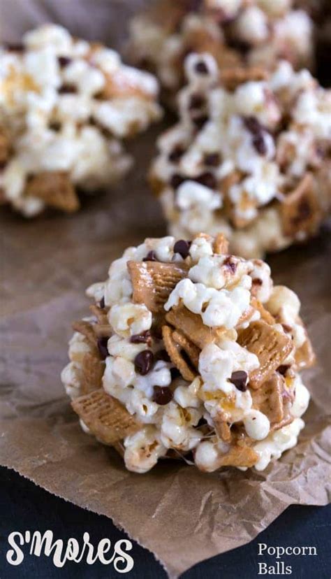 Smores Popcorn Balls I Heart Eating