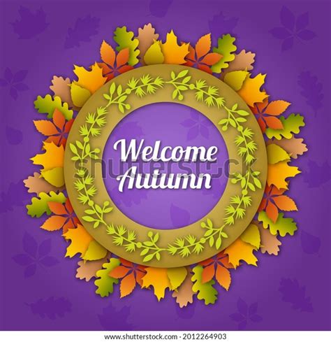Welcome Autumn Background Vector Illustration Stock Vector Royalty