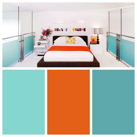 It could be the ceiling, for example, like in this bathroom that features a rich blue ceiling. Master Bedroom: Orange and Blue | Blue orange rooms ...