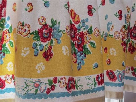 Free blackout & thermal lining upgrade. Garden Floral Retro Kitchen Valance 47 X 14 New Fabric ...