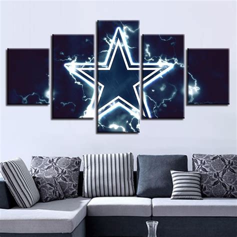 Dallas Cowboys American Football 5 Panel Canvas Art Wall Decor For Fan