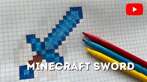 How To Draw Minecraft Sword Step By Step Easy Tutorial Pixel Draws