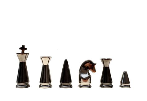 Art Beauty Series Metal Chess Set Aluminum Silverblack Coated Etsy
