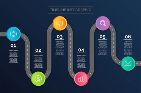 Infographie De La Chronologie Au Design Plat Vecteur Gratuite