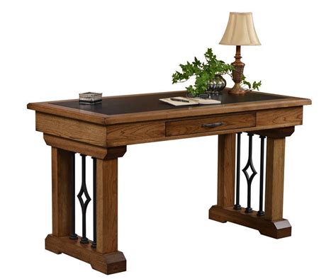 Custom deluxe mission suite in oak. Eckstein Writing Desk from DutchCrafters Amish Furniture