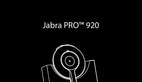 Jabra PRO 920 User Manual User Manual | 33 pages