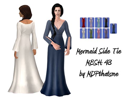 Mdpthatsme This Is For Sims 2 Mesh 43 Mermaid Side Tie This