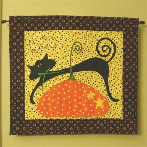 Halloween Cat Quilt Cat Quilt Halloween Quilts Holiday Quilts