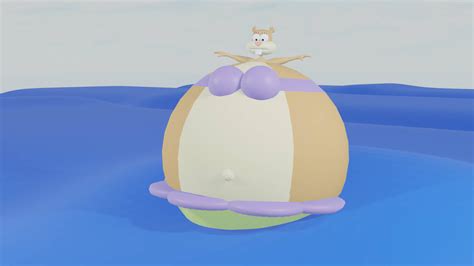 Sandy Cheeks The 3d Floatation Device By Bellyinflation6 On Deviantart