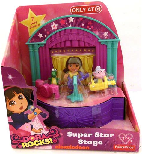 Fisher Price Dora The Explorer Dora Rocks Super Star Stage 7 Pc Playset