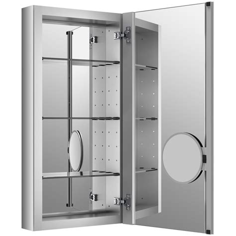 The medicine cabinet for debbie's master to install a recessed medicine cabinet you need to cut a hole in the wall, remove the drywall and some studs. K-99003-NA Kohler Verdera Aluminum Medicine Cabinet with ...