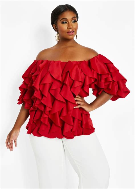 plus size ruffled off the shoulder top off the shoulder shoulder top ruffle off the shoulder top