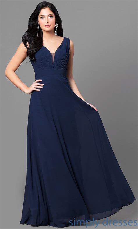 Shop Ruched Bodice Long Formal Dresses At Simply Dresses Cheap Navy