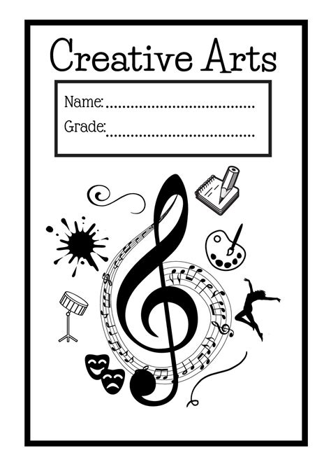 Creative Arts Bookcover Front Cover Pageflip File Cover For Grade 45