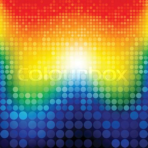 Abstract Rainbow Circles Seamless Stock Vector Colourbox