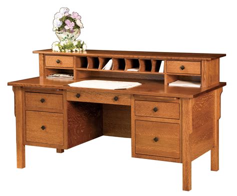 Centennial Desk Amish Solid Wood Desks Kvadro Furniture
