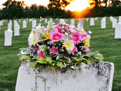 Delicate Pink Daisy Headstone Topper Graceful Memorial Remembrance