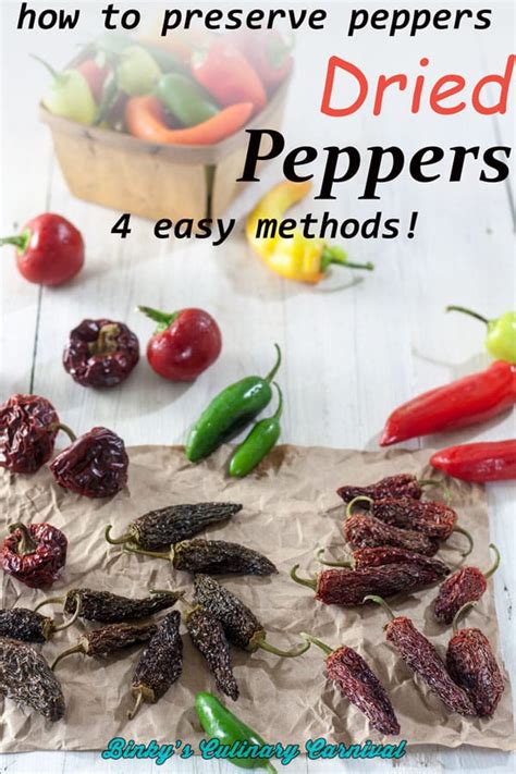 5 Easy Way To Make Dried Peppers Binkys Culinary Carnival