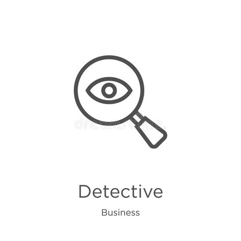 Detective Icon Vector From Detective Collection Thin Line Detective