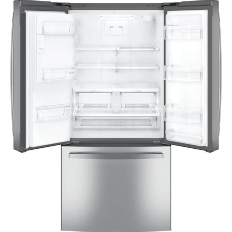 Ge 237 Cu Ft French Door Refrigerator With Ice Maker Stainless Steel