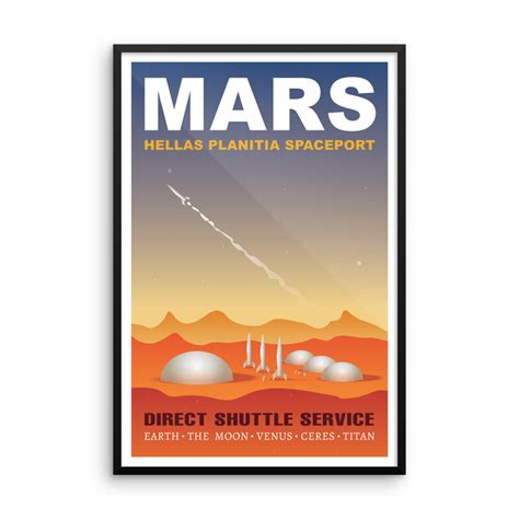 Mars Colony Poster. Represent your love for SpaceX and space exploration | Space exploration ...