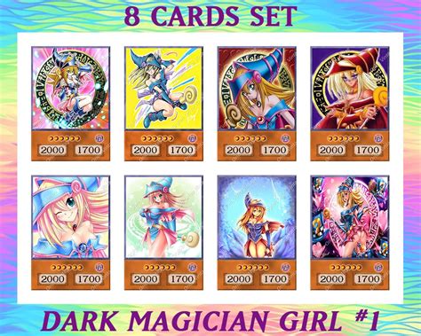 Yugioh Orica Dark Magician Girl 8 Cards Set 1 Etsy