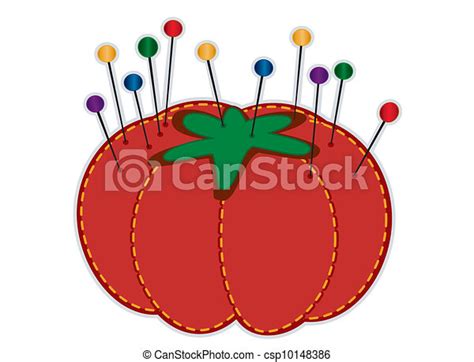 Strawberry Pin Cushion Vector Clip Art Instant Download Csp10148386