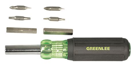 Greenlee Multi Bit Screwdriver Nut Driver Phillips Slotted Square
