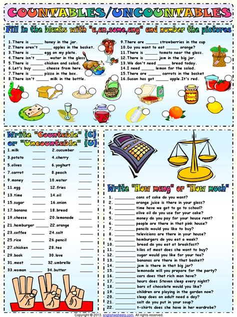 42 Food Countable Uncountable Worksheet Pdf Background Food In The