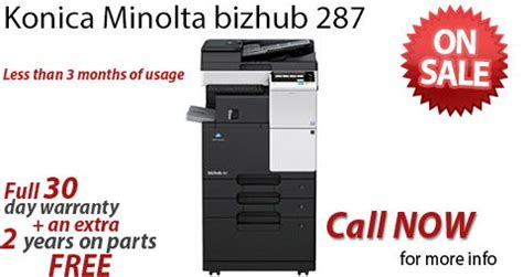 And don't miss out on limited deals on konica minolta bizhub 287! KONICA MINOLTA Bizhub 287 | FOR SALE | SUPER LOW METERS