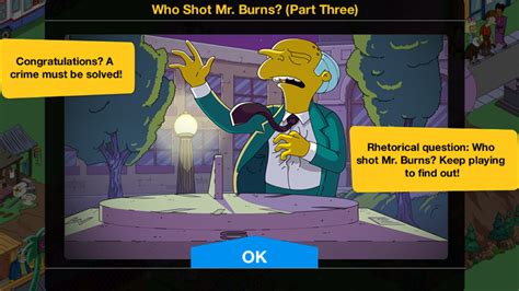 The Simpsons Tapped Out Who Shot Mr Burns Part Three Content Update Wikisimpsons The