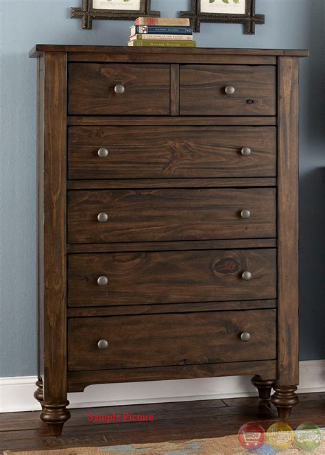 Great for apartments, college dorms, bedrooms or camps. Southern Pines Solid Pine Rustic Finish Storage Bedroom Set