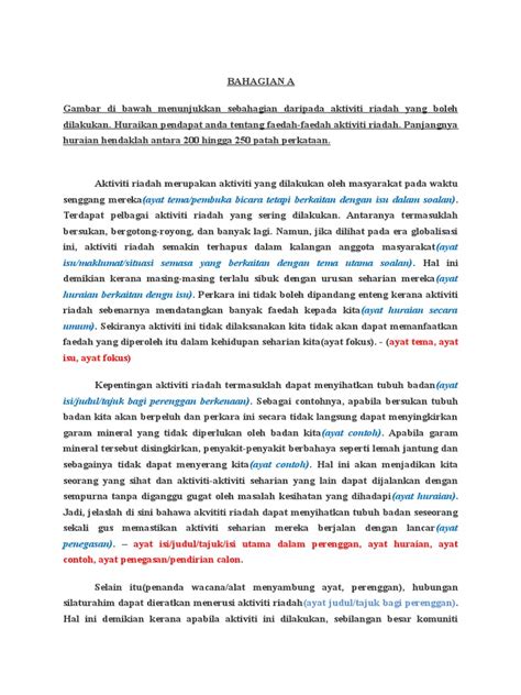 Kepentingan dan langkah pemupukan amalan budi bahasa. Karangan - Kepentingan Aktiviti Riadah