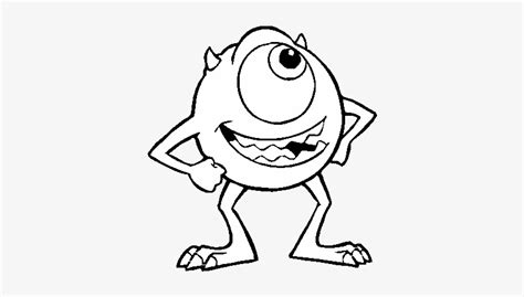 Please, give attribution if you use this image in your website. Monster Inc Png Black And White Transparent Monster - Mike ...