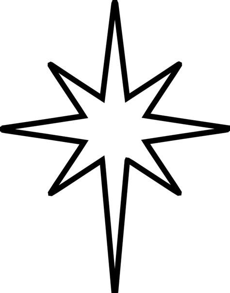 Star Of Bethlehem Black And White Clipart Clipart Suggest
