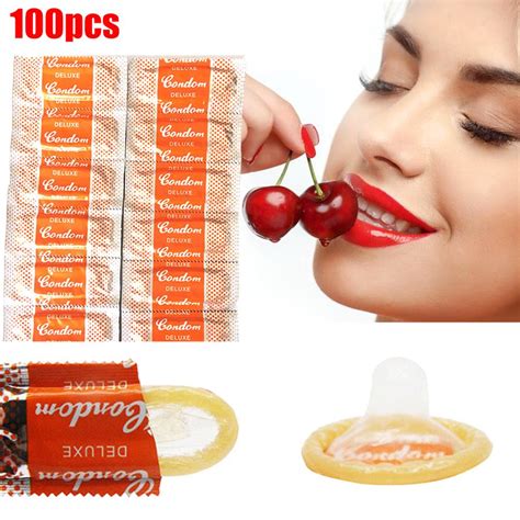 buy condoms 100pcs ultra thin latex condom oil filled ring delay ejaculation sleeves sex toy at