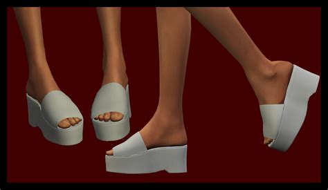 R0ach3z Sims4 Platform Slippers Sims 4 Sims 4 Cc Shoes Sims