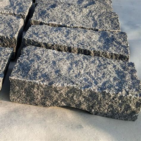 Blue Grey Granite Cobbles Setts Cropped 200x100x50 Stone Paving Direct