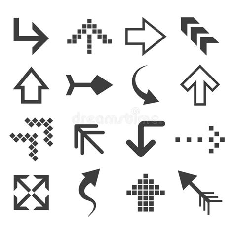 Set Of Vector Flat Arrows Stock Vector Illustration Of Button 186135290