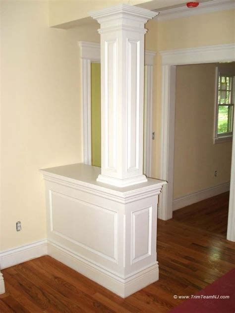 Half Wall With Column Interior Columns Wood Interior Design House