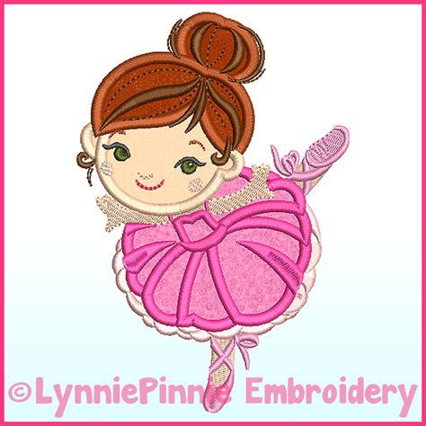 Cursive embroidery font pes file instant download monogram letters numbers 3 sizes 4x4 hoop. Ballerina Applique 1 Machine Embroidery Design File 4x4 ...