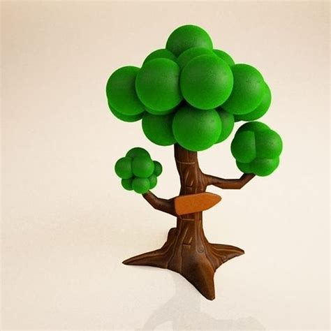 Tree Cartoon 3d Model Cgtrader