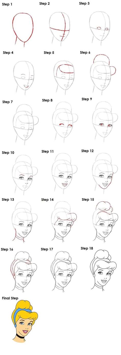 How To Draw A Disney Princess Step By Step