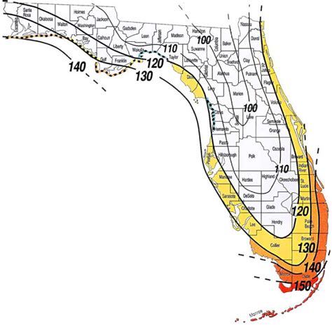 Florida Wind Zone Map Florida Map