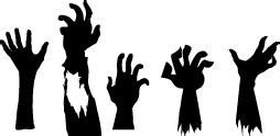 Zombie Hands Silhouette | Silhouette of Zombie Hands | Hand silhouette