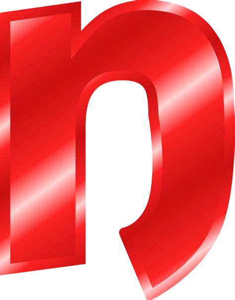Download alphabet images and photos. Free Clipart: Effect Letters Alphabet red: rounded n ...