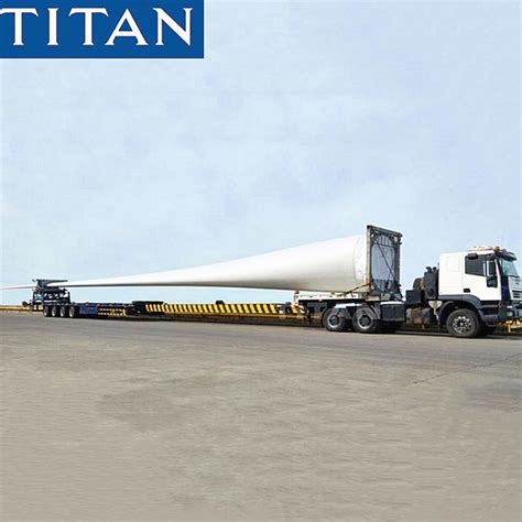 Extendable Trailer 58m Wind Blade Turbine Transport 4 Axle Telescopic
