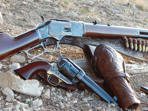45 Colts 1873 Saa And 1873 Winchester Antique Guns Hand Guns