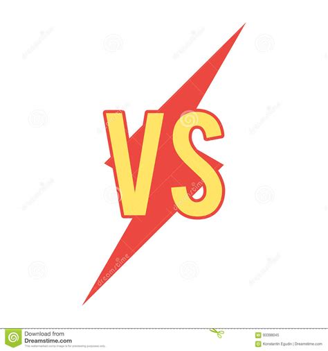 Sài gòn vs hagl vòng 2: Versus sign on flash shape stock vector. Illustration of ...