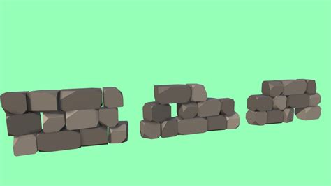 Low Poly Stone Walls Download Free 3d Model By Akuvain 3e71a31